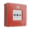 Ajax ManualCallPoint красный Беспроводная настенная кнопка для активации пожарной тревоги вручную